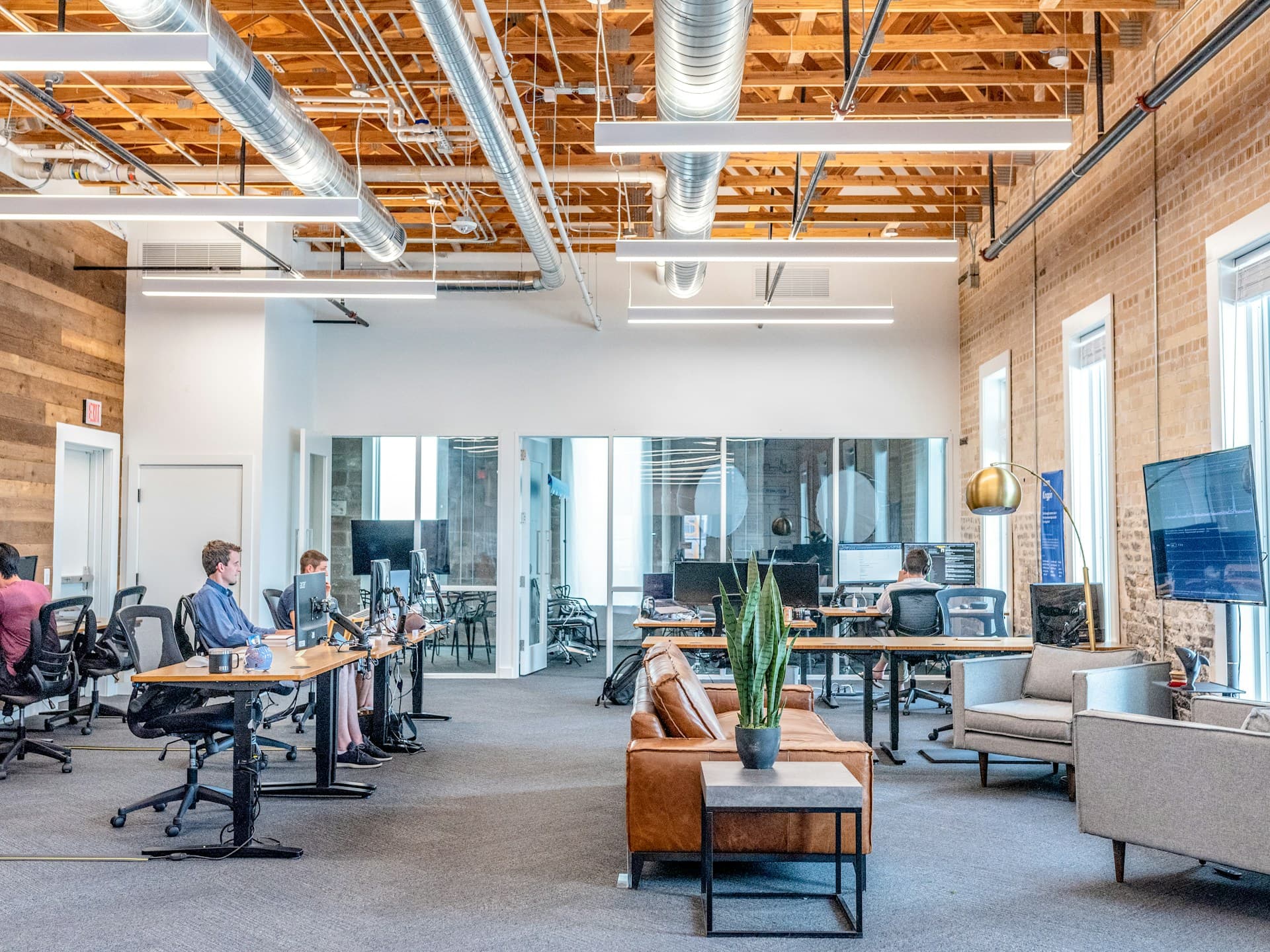 Open office workspace